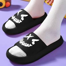 TEMU Men' Cartoon Slides, Casual Non Slip Slippers, Open Toe Shoes For Indoor Outdoor Beach Shower, Spring And Summer