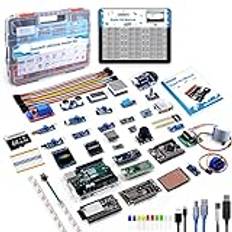 GeeekPi Ultimate Starter Kit, kompatibel med Arduino UNO, Arduino Mega 2560, ESP32-WROVER, Raspberry Pi Pico W för RPi nybörjare och programvaruingenjörer, Multi MCU Dev Board, sensorer, klassiska