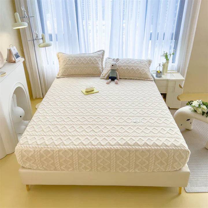 LuxeLoom Duvet - Lyxigt Fleece Duvet för Ultimat Värme och Komfort - Vit / Ingen / 180x200