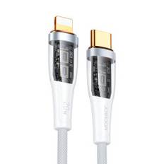 Kabel med smart switch USB-C - iPhone Lightning 1,2m - vit