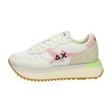 Sun68, Sko, Dame, Hvid, 36 EU, Læder, Low-top Sneakers med stort Stargirl Logo