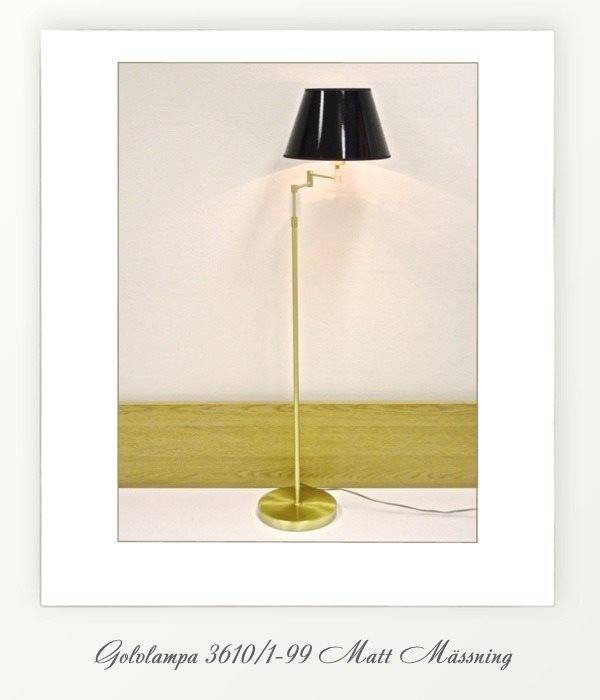 Vallentuna armatur & skärmateljé Golvlampa 3610 Swing Matt Mässing Exkl. Skärm