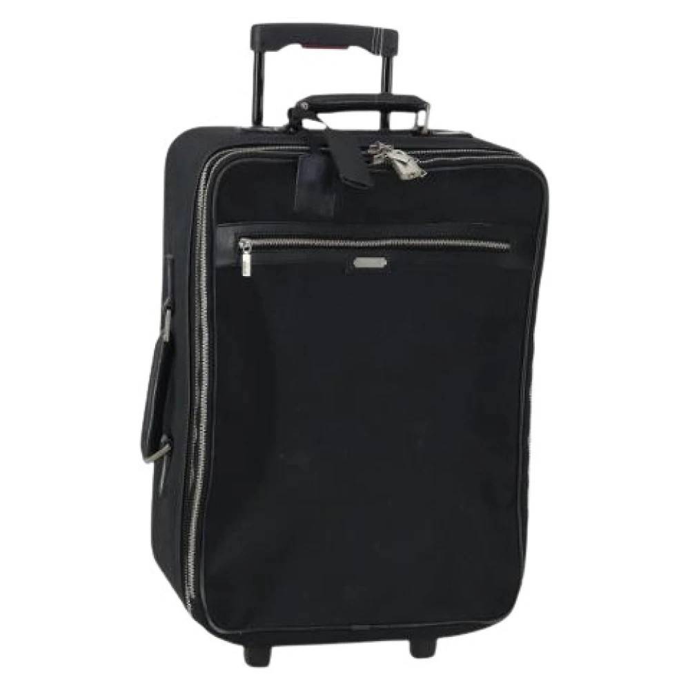 Salvatore Ferragamo Pre-owned Pre-owned Canvas Rejsetaske - Vintage - Dame - Sort - ONE SIZE -