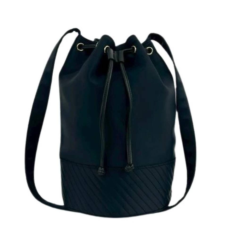 Yves Saint Laurent Vintage Pre-owned Nylon Leather Shoulder Bag - Vintage - Dame - Blå - ONE SIZE - Uld
