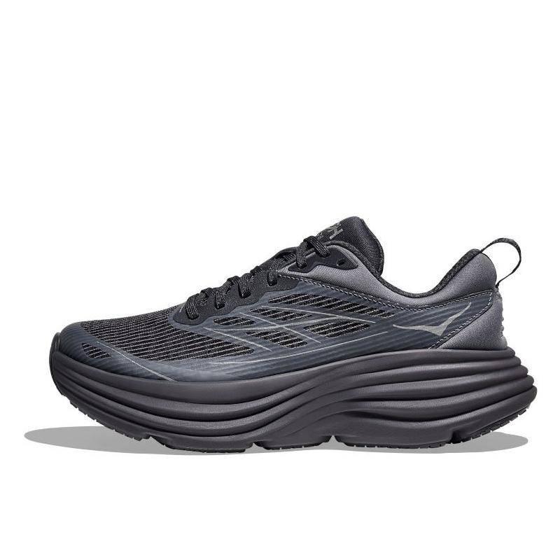 HOKA Bondi 8 Caged Stealth Tech Pack - Kolgrå Unisex Sneakers Grå Himmel 1155391-CYG 43⅓