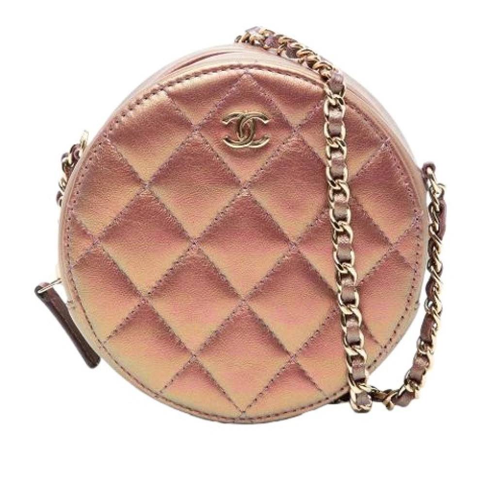 Chanel Vintage Pre-owned Vintage Quilted Metallic Lambskin Mini Crossbody - Vintage - Dame - Flerfarvet - ONE SIZE - Uld