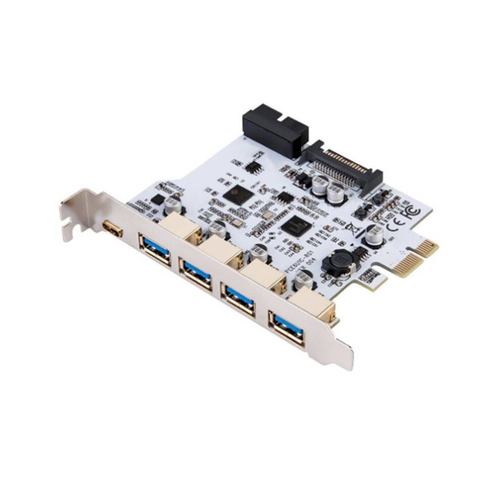 USB 3.0 PCI-E Type C Expansion Card PCI Express PCI-E to USB 3.0 Controller 5 Port + 1 Port USB 3.1 PCIE Card Adapter