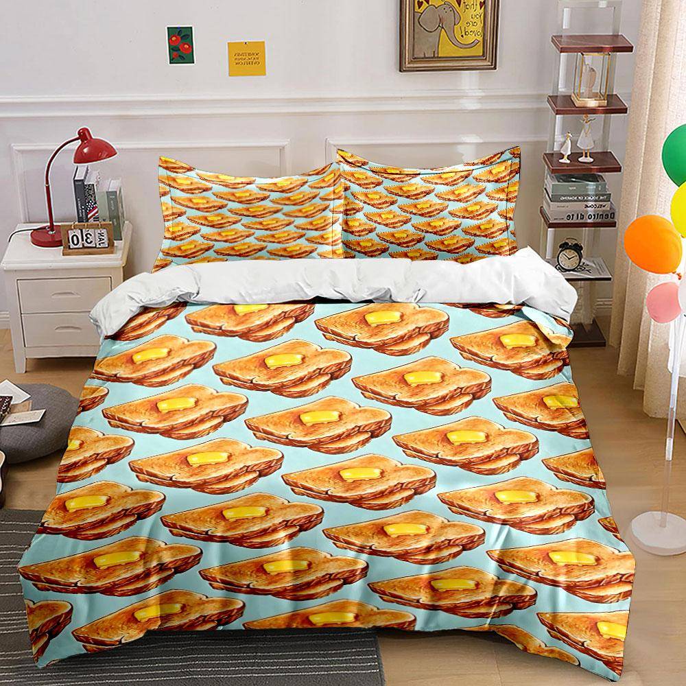 Golden Toast Blissfully Stacked   Sängkläder Påslakan Örngott (1* Påslakan 2* Örngott utan täcke)