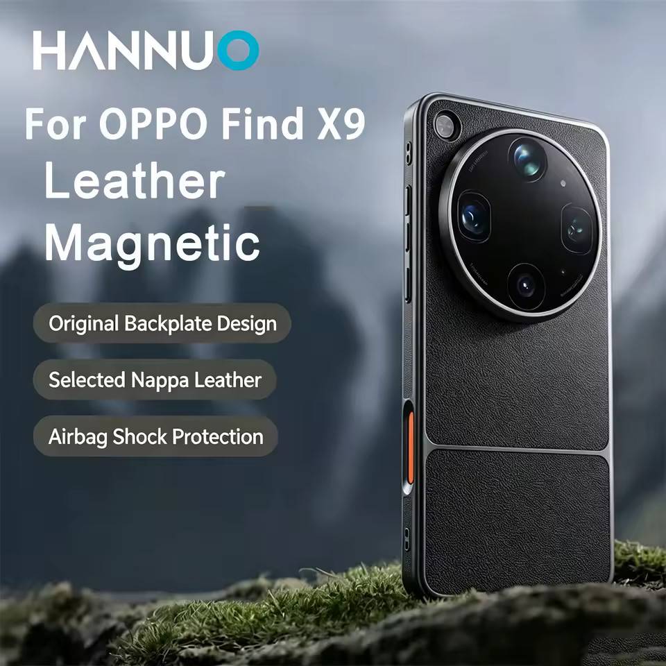 HANNUO Magnetic Protective Case For OPPO Find X9 Ultra Case Magnetic For Leather Electroplated Cover Shell Dustproof Phone case