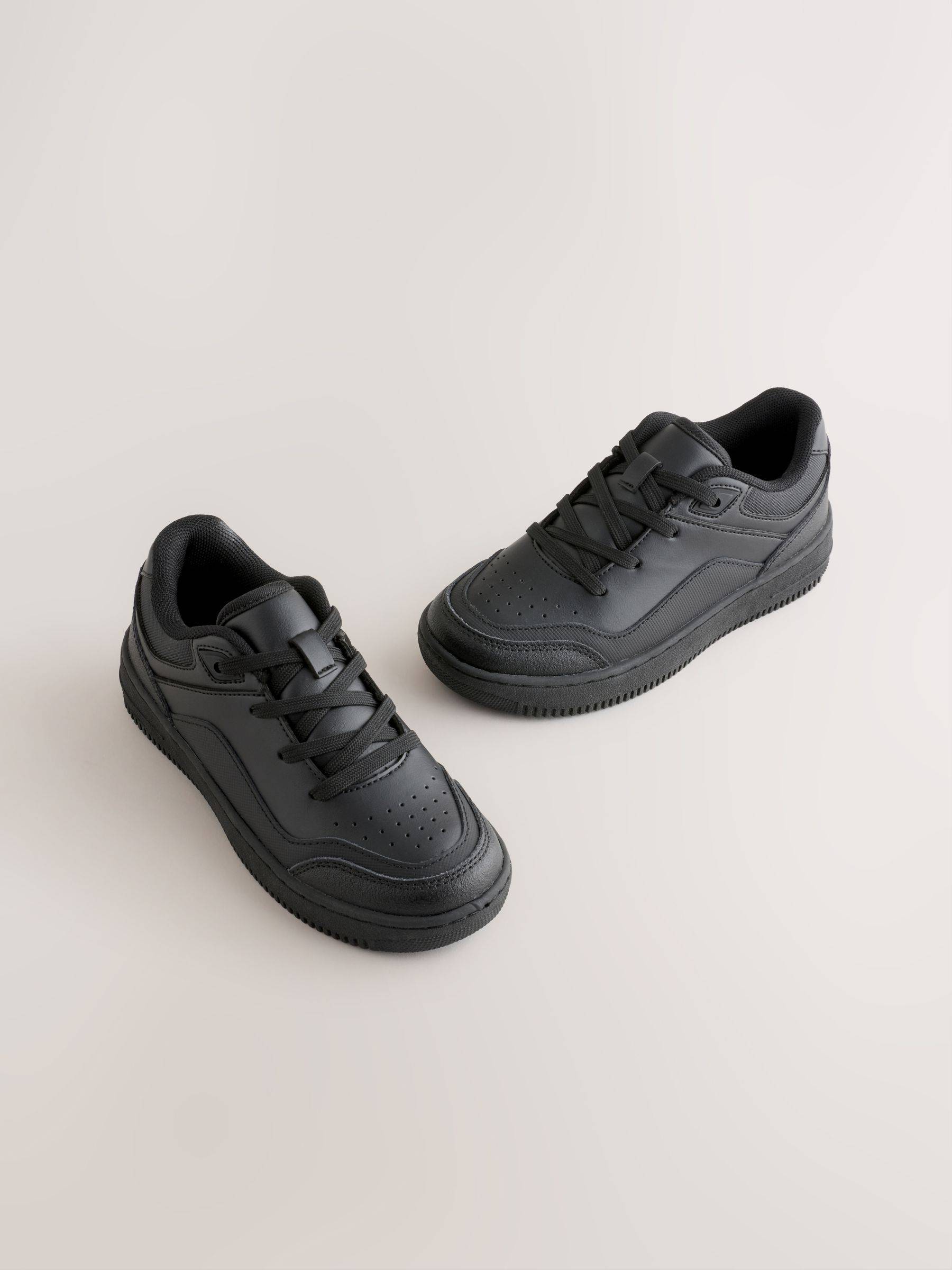 Next Black Standard Fit (F) Leather Lace-up School Shoes - EU 30.5 (UK 12)