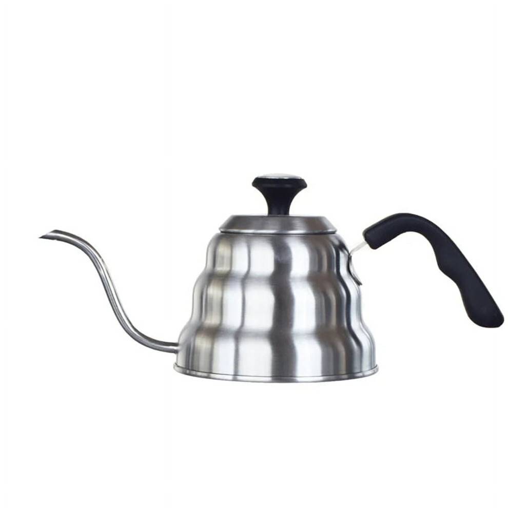 Kaffekedel 1L Rustfrit Stål Hæld over Kaffekedel Drypkedel med Termometer til Hjemmekontor Cafeteria