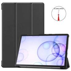 For Samsung Galaxy Tab S6 10.5 2019 SM-T860/T865 Case PU Leather Protective Cover with Auto Wake-Sleep, Black