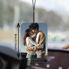TEMU 3pcs Personalized Car Air Fresheners - Double-sided , Scented Paper Tablets For Vehicles, Wardrobes & Bathrooms