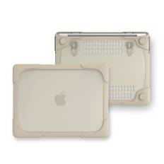 MacBook Pro 13 Touchbar beskyttelsesetui med hård plastik samt silikone- og plastik i to-delt design - Khaki