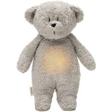 Moonie Gray 2.0 Organic Humming Bjørn Med White Noise og en Lampe