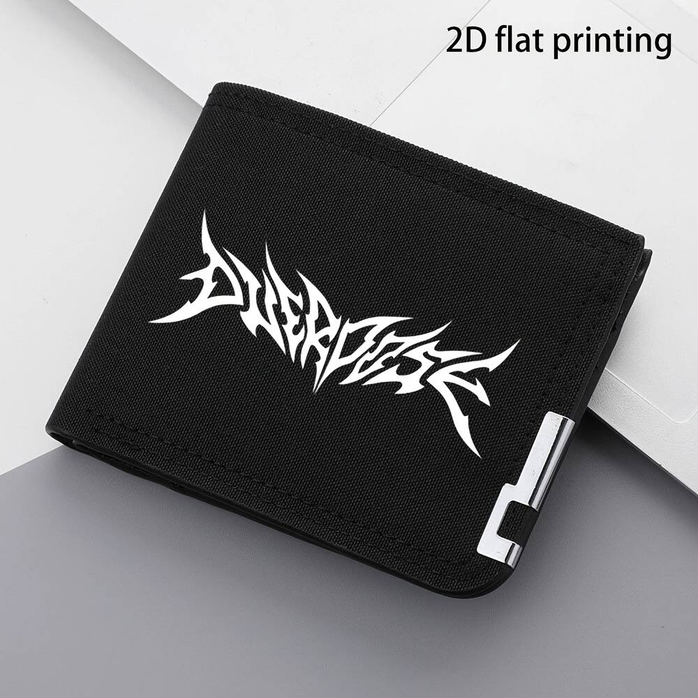[2d Flat Printing] Men's Wallet Gothic Style Coin Purse Multi-card Slot Wallet