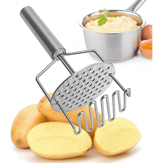 TEMU Stainless Steel Double Layer Masher, Professional Potato Masher, Kitchen Tools, Making , Banana Masher, Avocado Masher, Pumpkin Masher