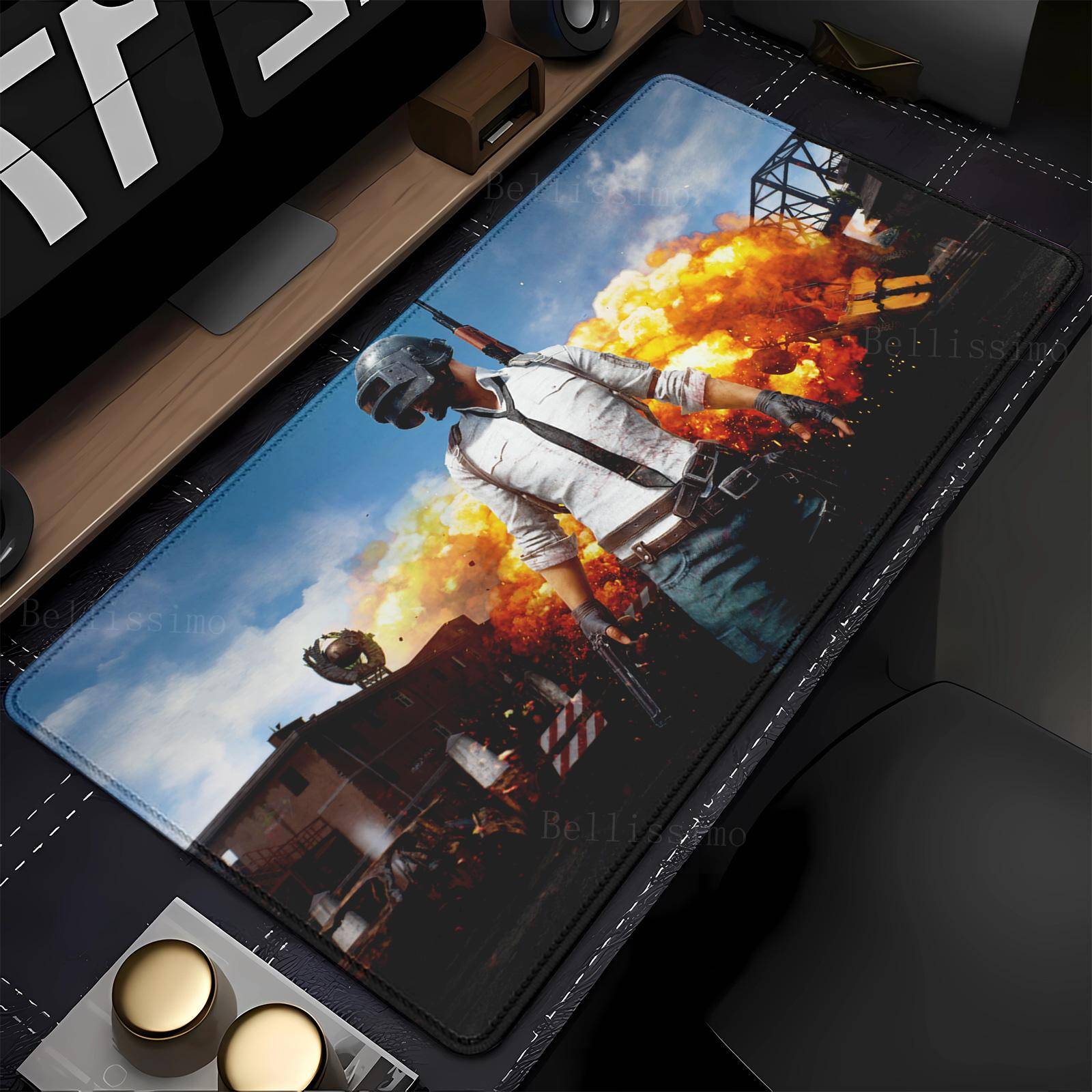 Pubg Battlegrounds tangentbord musmatta Tecknad Låst kant Stor Spelmatta Dator Spelare Tangentbord Mus Skrivbordsmatta kontor Musmatta