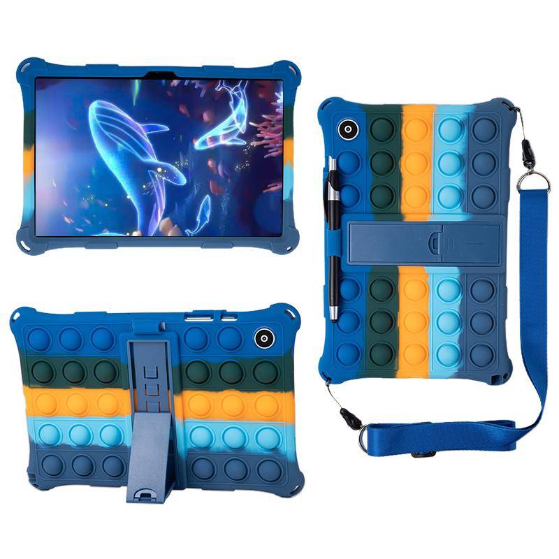 Surfplatta till Samsung Galaxy Tab A8 10.5 Fodral 2021 SM-X200 A7 Lite 8.7 T220 10.4 T500 A 8.0 T290 Soft Bubble Kids Stand Fodral