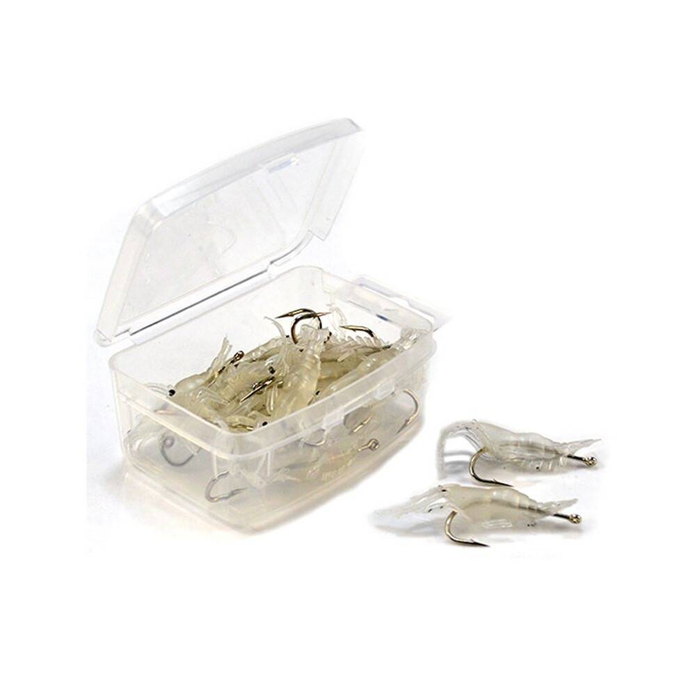 New Luminous Shrimp Artificial Bait Simulation Soft Prawn with Hooks Carp Wobbler for Fishing Tackle Lure Carp D