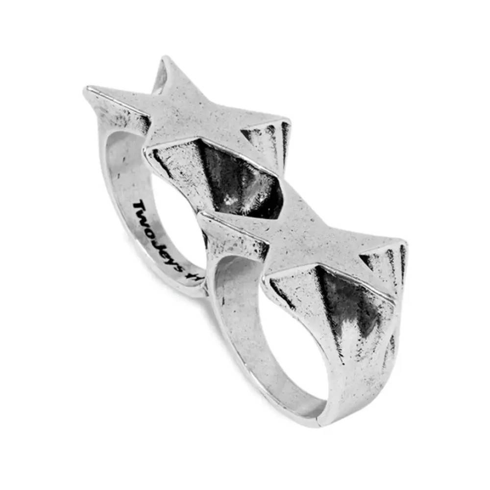Twojeys Superstar Knuckle Ring - Accessories - unisex - Grå - 57 MM -