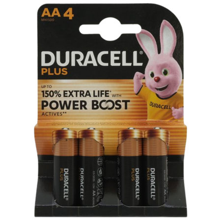 Duracell Plus Batterier Mignon AA – 4 st