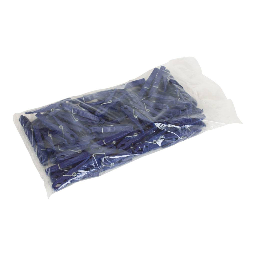 Tøjklemmer / plastikklemmer blå - 60 stk.