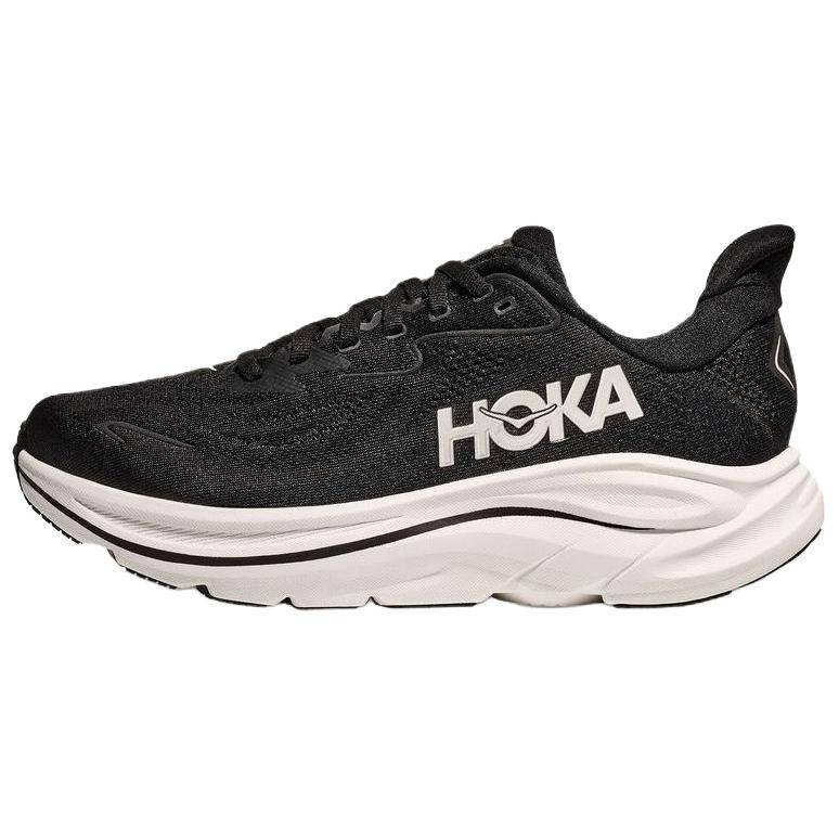 HOKA Clifton 10 Wide Svart Vit Herr Sneakers 1162032-BWHT 42.5