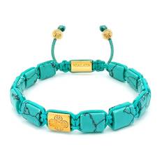 Nialaya, Accessoarer, Herr, S, Nylon, The Dorje Flatbead Collection - Turquoise and Gold