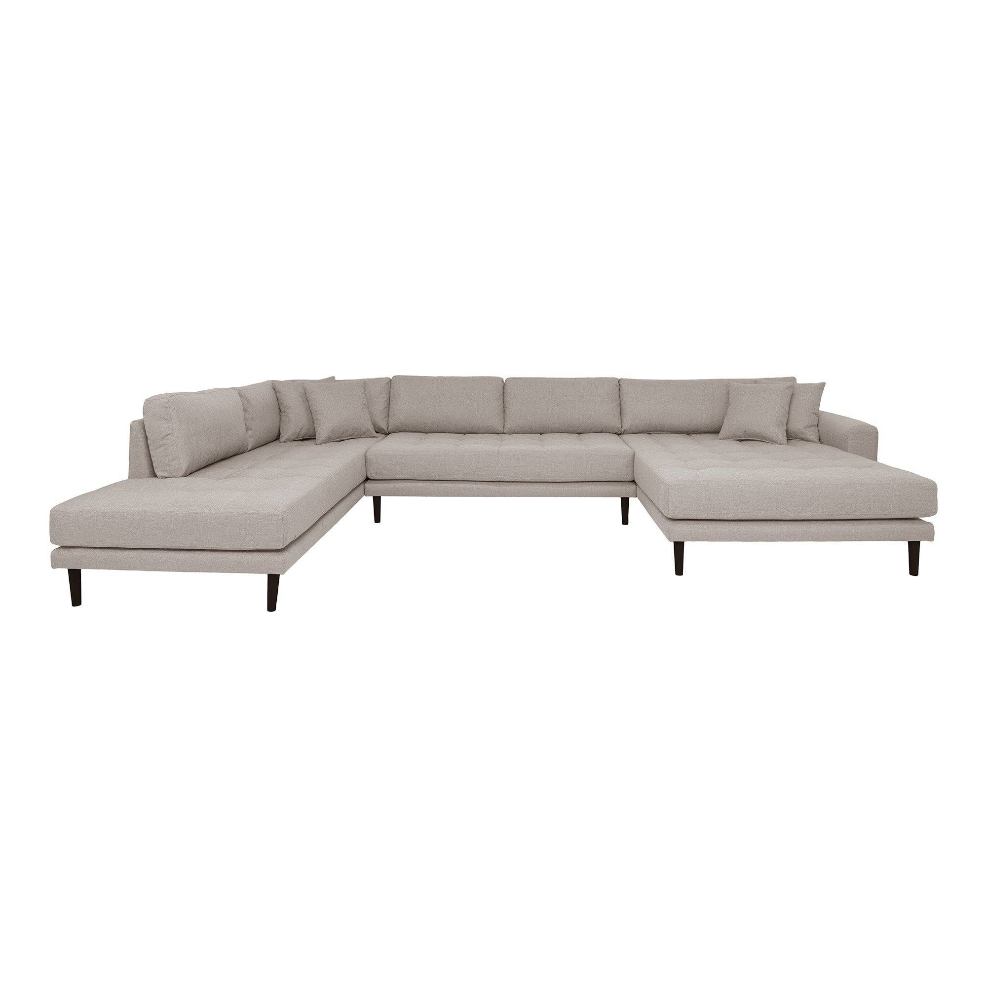 House Nordic - Lido U-Sofa Åben Ende, højrevendt lysegrå