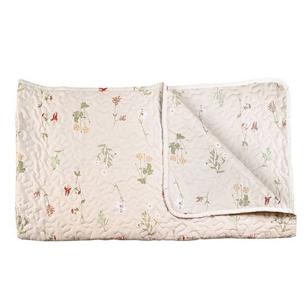 Blomstret Plaid Beige