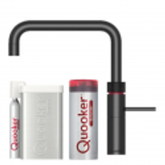 Quooker Fusion Square Black 5i1, inkl Combi+ beholder & Cube køler