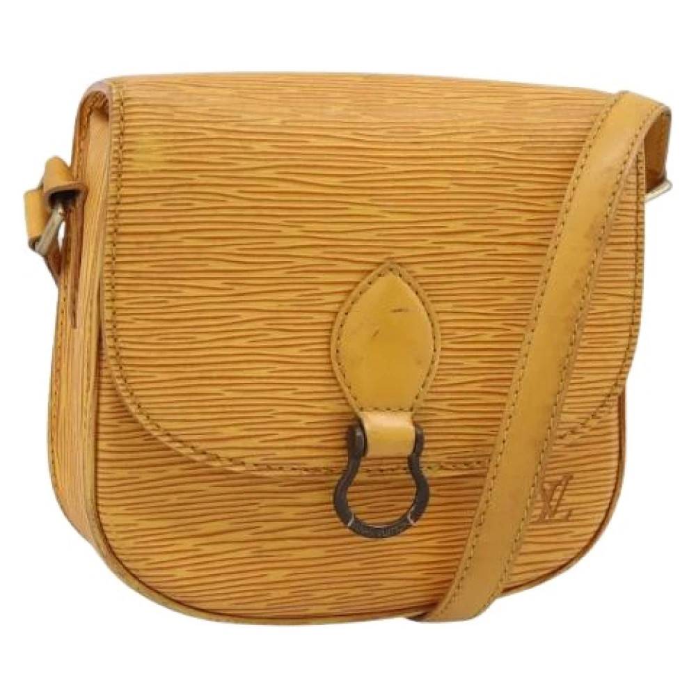 Louis Vuitton Vintage Pre-owned Mini Saint Cloud Skuldertaske - Vintage - Dame - Gul - ONE SIZE - Uld