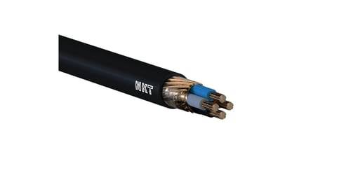 NKT NKT FXQJ EMC 0,6/1kV 3x2,5+2,5 Dca forsyningskabel sort 500 MTR