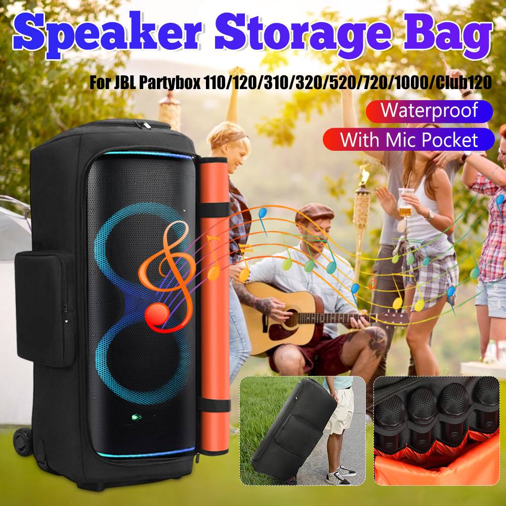 Waterproof Speaker Dust Cover for JBL PARTYBOX 520/310/320/720/1000 Speaker Case Padded Speaker Protective Cover Storage Bag