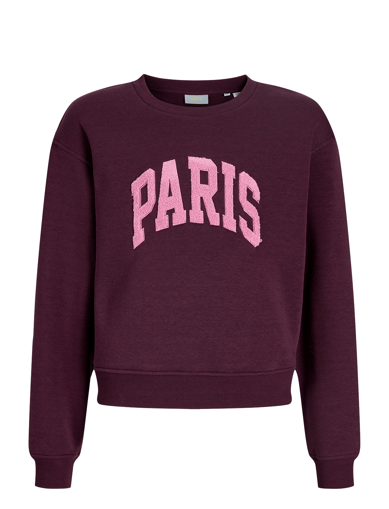 JJXX Kids Jxtatum Terry Patch Crew Swt Grl - Burgundy - 164