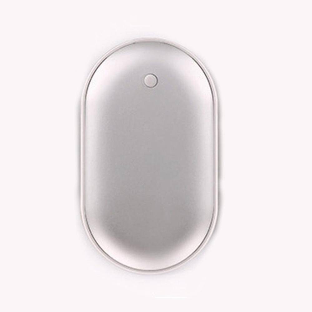 Handvärmare 2-i-1 Powerbank 5200mAh - silver--