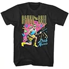 Saved-by-the-Bell-Zack-Morris-Air-Guitar-Men-apos-s-T-Shirt-SBB