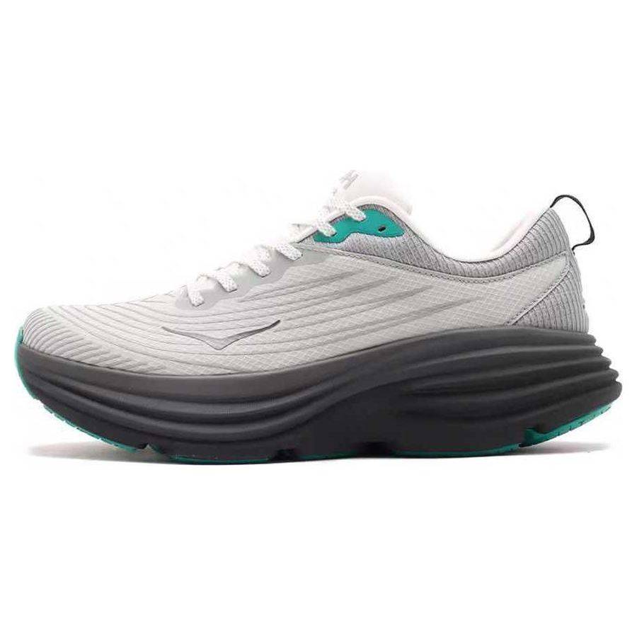 HOKA Bondi 8 Stealth Tech Pack Unisex Sneakers Grå Harbor-Mist Svart 1150918-HRM 40⅔