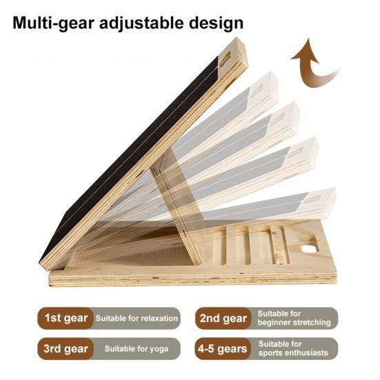 Vad Stretching Slant Board Justerbar Sjukgymnastik Lutningsbräda Män Kvinnor Hem Gym Träning Squat Wedge Rörlighetsträning Ankel Vad Bår black