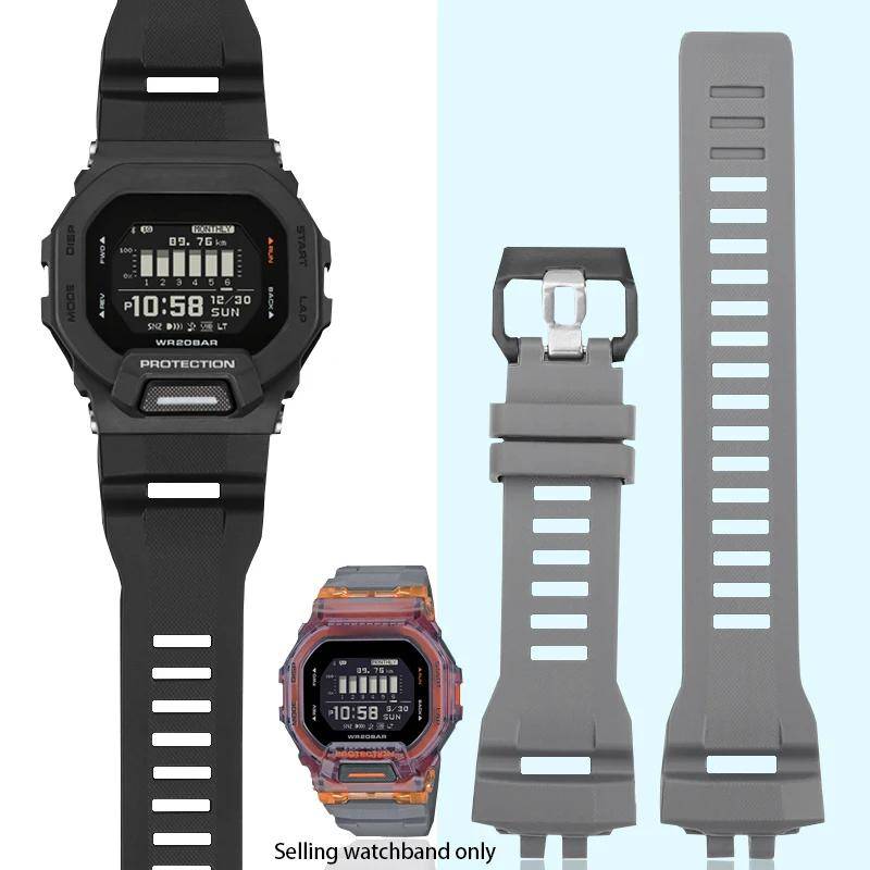 ONEQuality Hartsurrem för Casio G-SHOCK Serie 3506 GBD-200-1AGBD-200RD-4 Dedikerad Silikonrem Herrarmband för SportMN svart