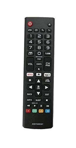 VINABTY AKB75095307 fjärrkontroll ersättning passar för LG 4K UHD Smart TV 32LJ550B-UA 43UJ6560-UF 49UJ6200-UA 49LJ550M-UB 55SJ8500 55SJ8000 55UJ6540-UB 40-UB