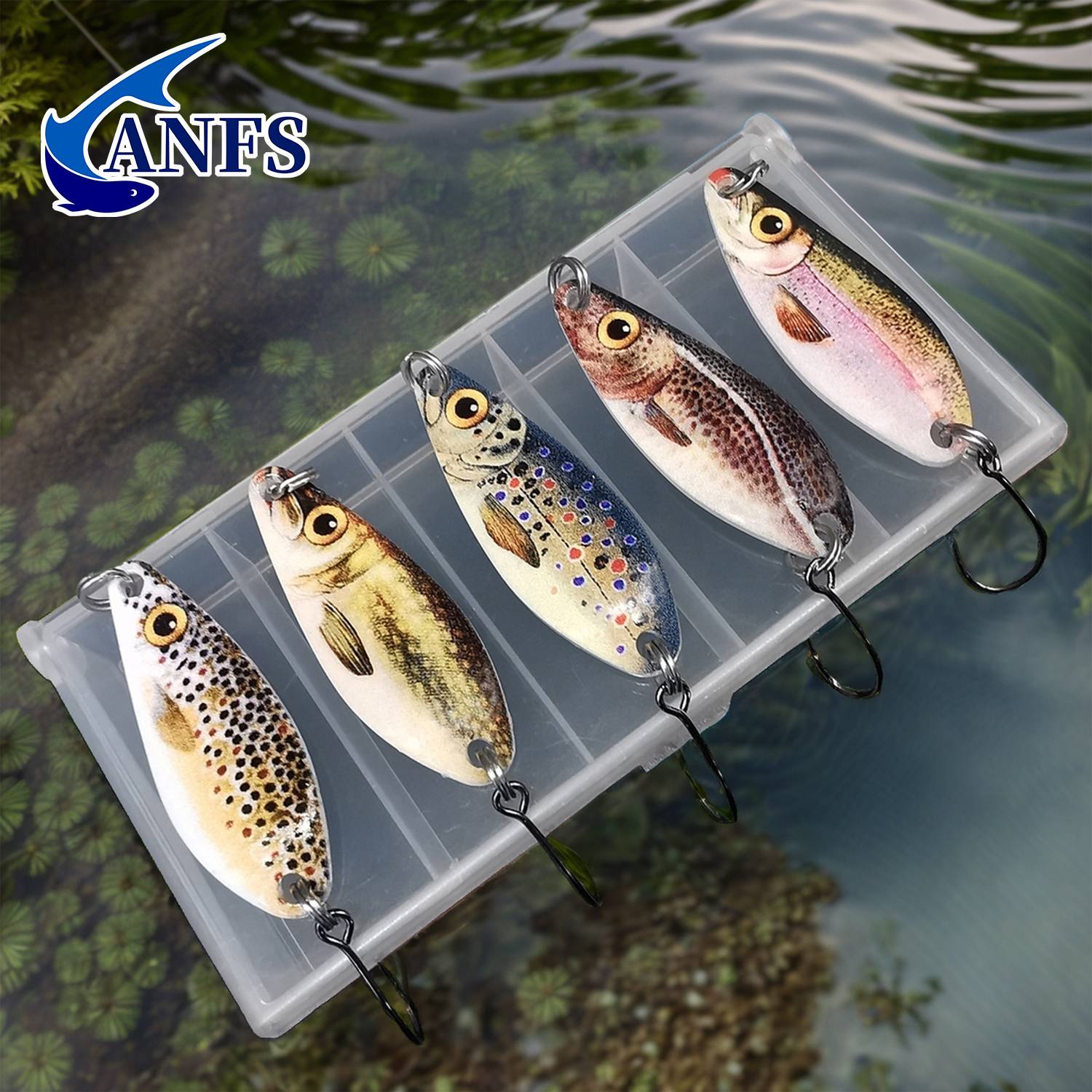 ANFS 5g Casting Spoon Lure Metal Fishing Lure Hard Artificial Bait for Brass Trout Pike Fishing
