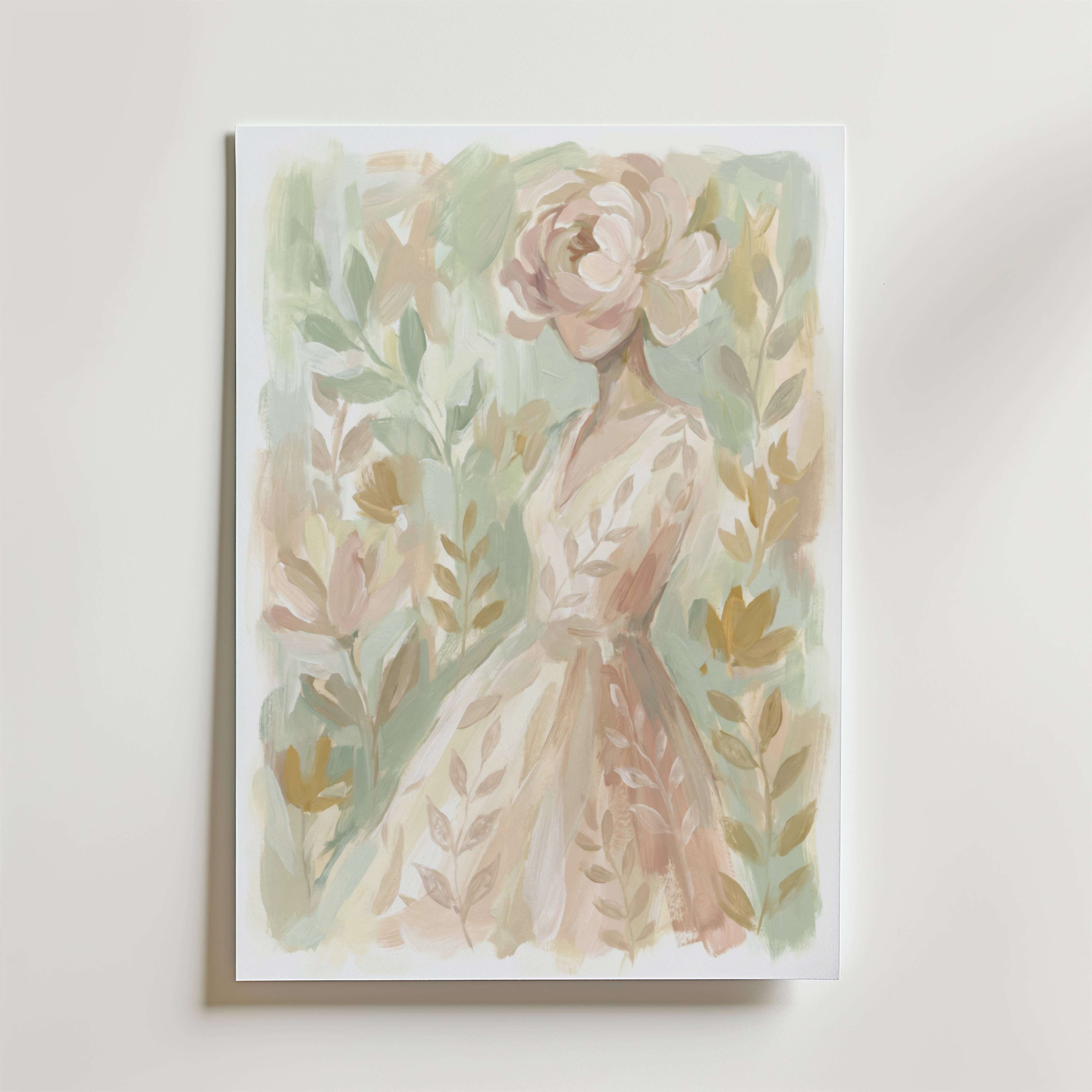 Ethereal Flora Muse Poster - Fine Art Poster 100x140 cm