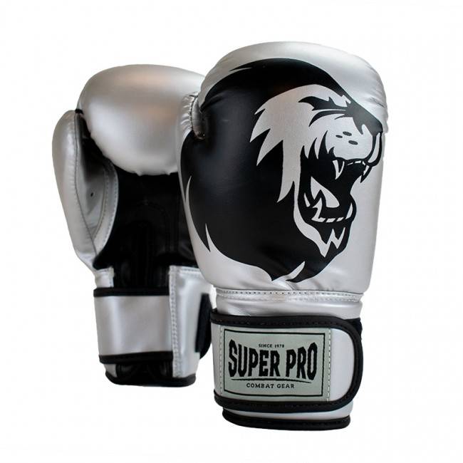 Super Pro Combat Gear Boksehandsker "Talent" Silver 10 oz