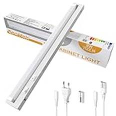 ENUOTEK Skåplampor LED 230V Roterbar, 54.5cm Dimbar Skåpbelysning, 3 Justerbara Ljusfärger 3000K 4000K 6500K, Kökslampor 8W 750Lm, För Kök och Badrum