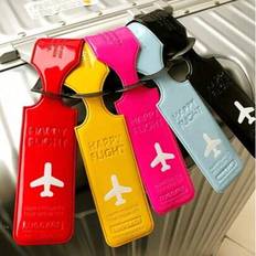 Creative Plane Pattern Bagage Tag, Resetillbehör, Bagage Tag Pu Leather Tag Resväska Tag, ID-adressetikett, Airplane Boarding Tag, Resebärande ID Tag - Multifärgad