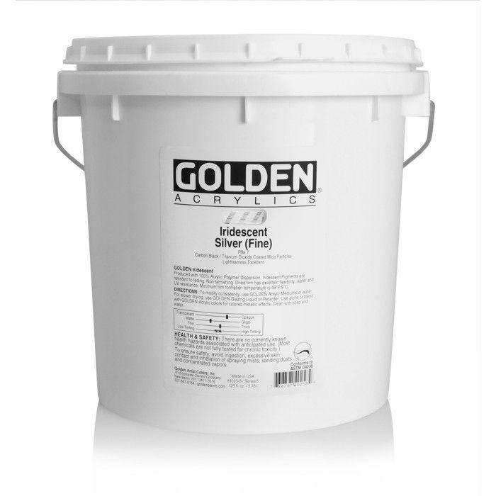 Acrylic Paint HB Golden 3.78 L Silver Iridescent Fine S5