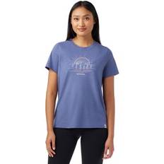 SmartWool Mountain Sol Short Sleeve Graphic Tee Dame Nightfall Blue M