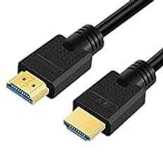 SHULIANCABLE 2.1 HDMI-kabel, 48 Gbps 8K HDMI-kabel, stöder 8K @ 60 Hz, 4K @ 120 Hz, HDR-eARC, kompatibel med PS5, PS4, Pro Xbox, skärm, Blu-ray, Soundbar, Laptop (8K 10 m, svart)